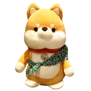 Peluche Shiba avec écharpe