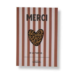 Pins coeur léopard – Merci