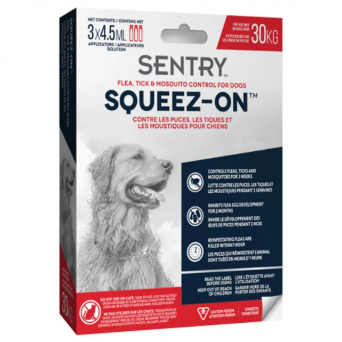 SQUEEZ-ON | Tube contre puces, tiques et moustiques / Chien + de 30 kg – Image 2